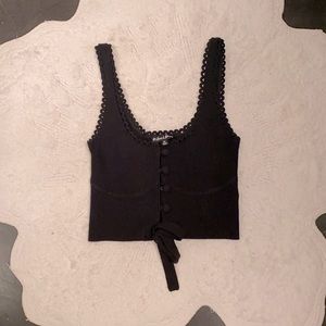 For Love & Lemons- Black Knit Tank (XS)